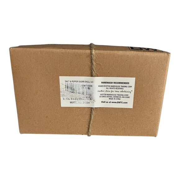 Boston Warehouse Day of the Dead Sugar Skull Salt & Pepper Shaker Set – Ceramic - Picture 5 of 5